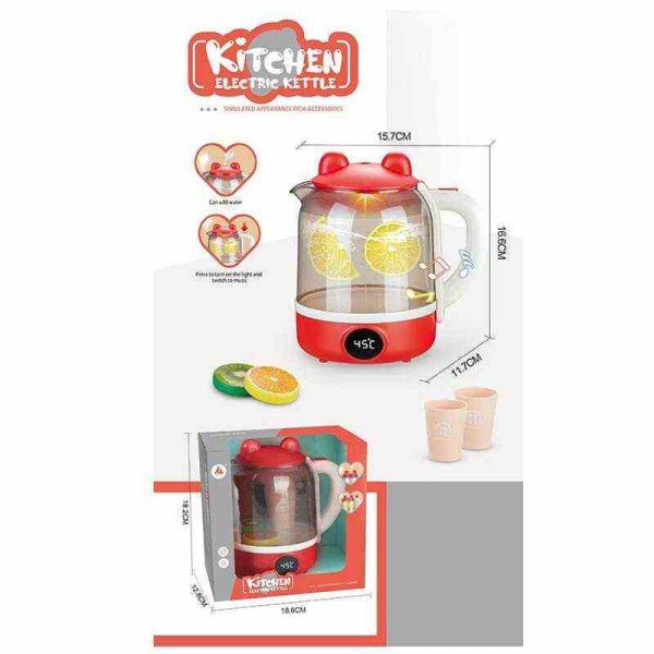 Чайник на батарейках, звук, підсвічування, випускає пару (HJ 605)