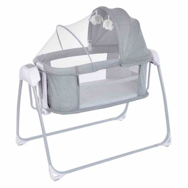 Ліжечко-люлька Mastela 8901 приставне, 3-в-1, музика, USB, таймер, москітна сітка
