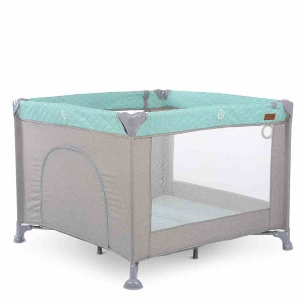 Дитячий манеж ME 1097 Mint Gray м'ятний 100 х 100 х 74 см