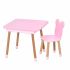 Столик зі стільцем "Ведмедик" 08-025R-BOX з ящиком, рожевий