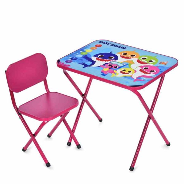 Дитячий столик складаний зі стільчиком M 5960-8 малиновий
