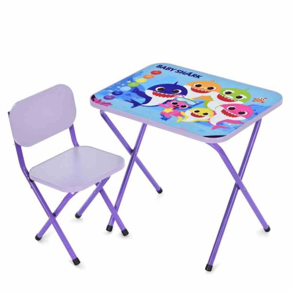 Дитячий столик складаний зі стільчиком M 5960-9 фіолетовий