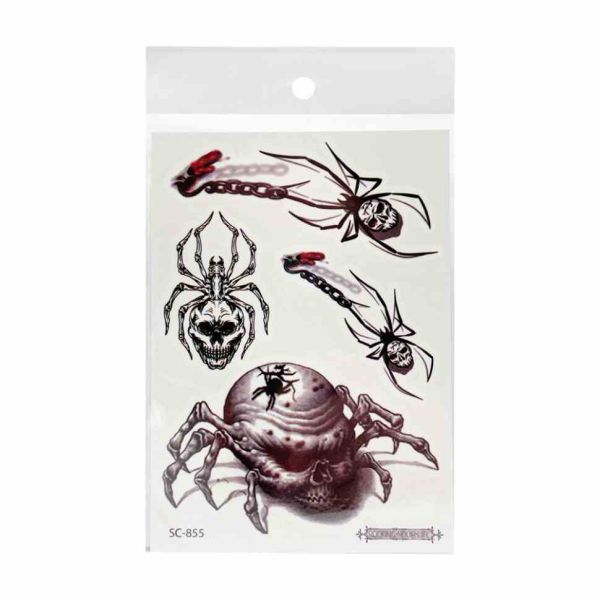 Татуювання дитяче "Павук з черепом" 1510CT(SC-855) (119086)