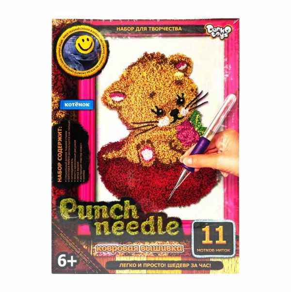 Набір для творчості "Punch Needle: Кошеня" PN-01-02 килимова вишивка