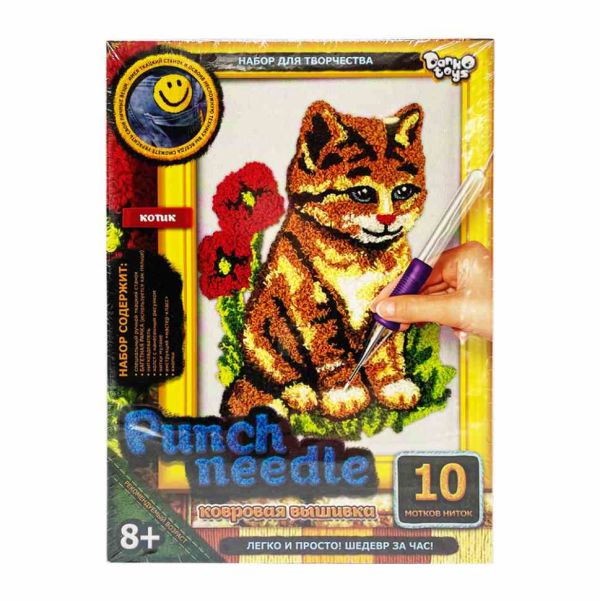 Набір для творчості "Punch Needle: Котик" PN-01-07 килимова вишивка