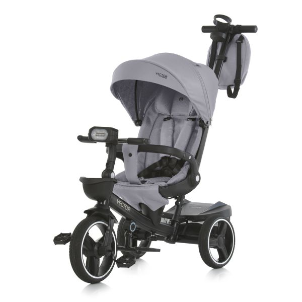Дитячий триколісний Велосипед EL CAMINO VECTOR (ME 1162-1 Gray) поворотне сидіння