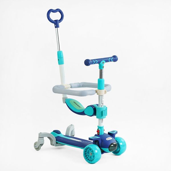 Дитячий триколісний Самокат 5в1 "Skyper" (J-58460) музика, підсвічування платформи