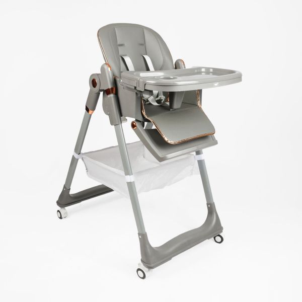 Дитячий Стільчик для годування Toti (23069) м'який чохол PU, 4 колеса, з’ємний столик, корзинка