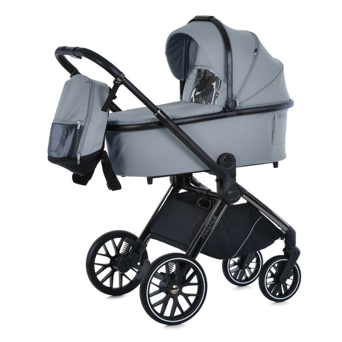 Дитяча універсальна Коляска 2в1 EL CAMINO PRESTIGE (ME 1124-2 Frost Gray) люлька+прогул.блок
