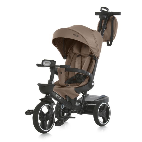 Дитячий триколісний Велосипед EL CAMINO VECTOR (ME 1162-1 Beige Praline) поворотне сидіння