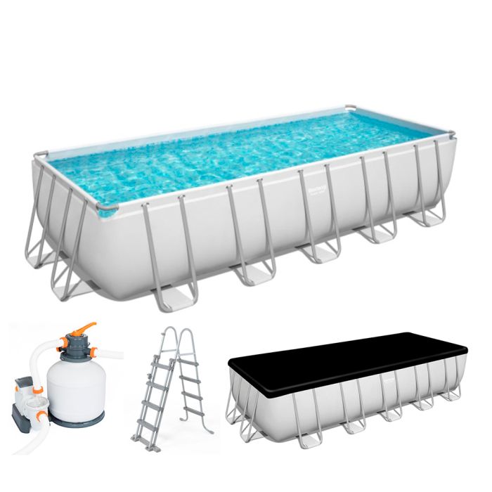 BW Басейн каркасний 640-274-132см, пісочний фільтр-насос, драбина, чохол (5612B)