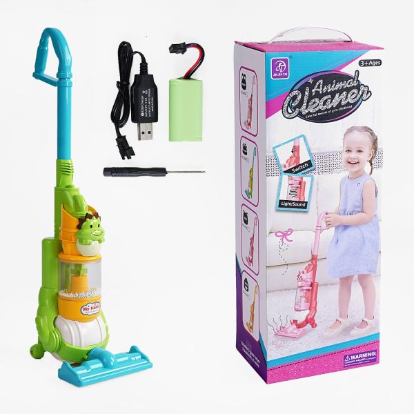 Дитячий Пилосос 828 B (12) вакуумний, звук, підсвічування, мелодія, акумулятор 7.4V, USB-кабель, викрутка, пінопластові кульки, в коробці