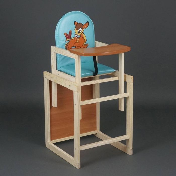 Стільчик для годування Мася Оленятко Бембі (55521) Блакитний