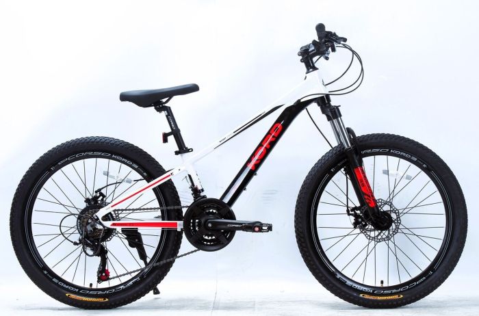 Велоcипед Спортивний Corso «Kord» 24 дюймів (KD-24328) рама алюмінієва 11’’, обладнання Shimano 21 швидкість