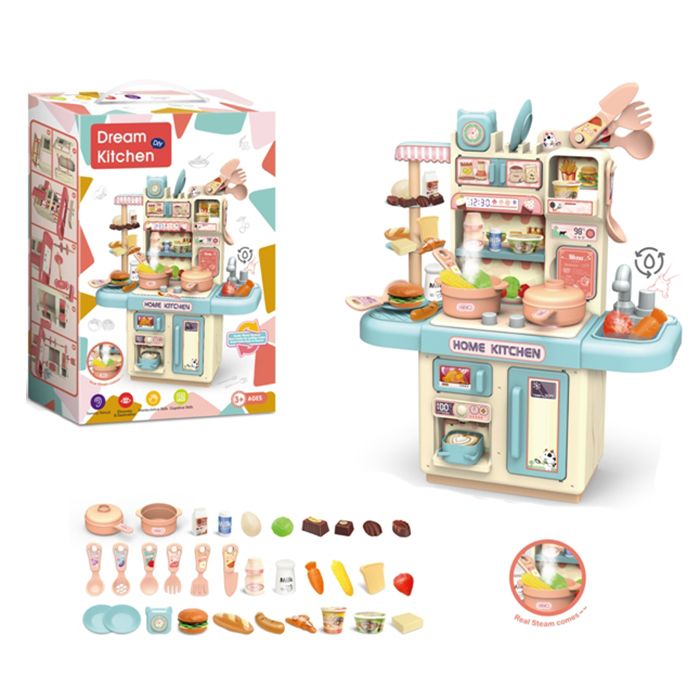 Дитяча Кухня (36T-5) плита, мийка вода (механіч), що ллється, світло, пара, посуд, продукти