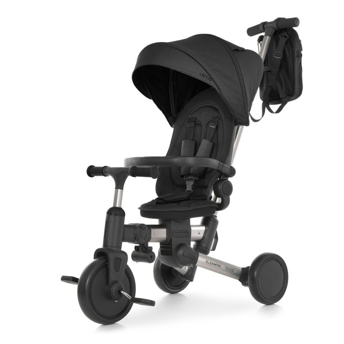 Дитячий Велосипед El Camino TRIGO (ME 1226 Night Black) поворот на 360°, кермо складане, дощовик