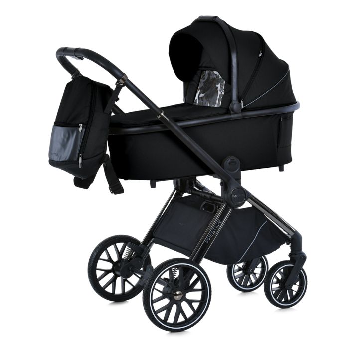 Дитяча універсальна Коляска 2в1 EL CAMINO PRESTIGE (ME 1124-2 Black) люлька+прогул.блок