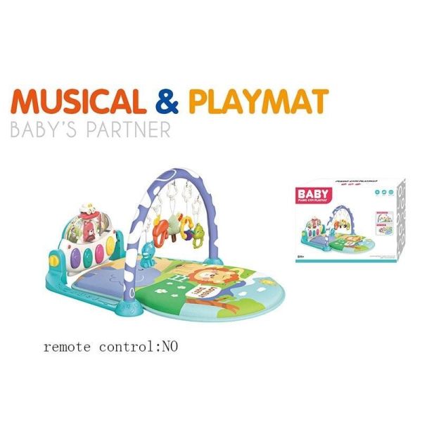 Дитячий Килимок N 66007 Штрих = 53151 на батарейках, підсвічування, мелодії, зміна режимів, піаніно, ноти, регулювання гучності