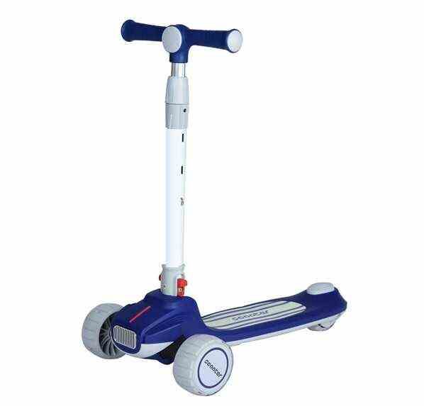 Самокат триколісний "Skyper" колеса PU 125х40мм зі світлом, музика та підсвічування платформи, кермо складне (Y-90844)