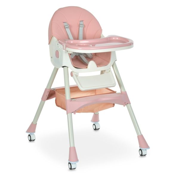 Стільчик для годування Bambi (M 6302 Pink) складний