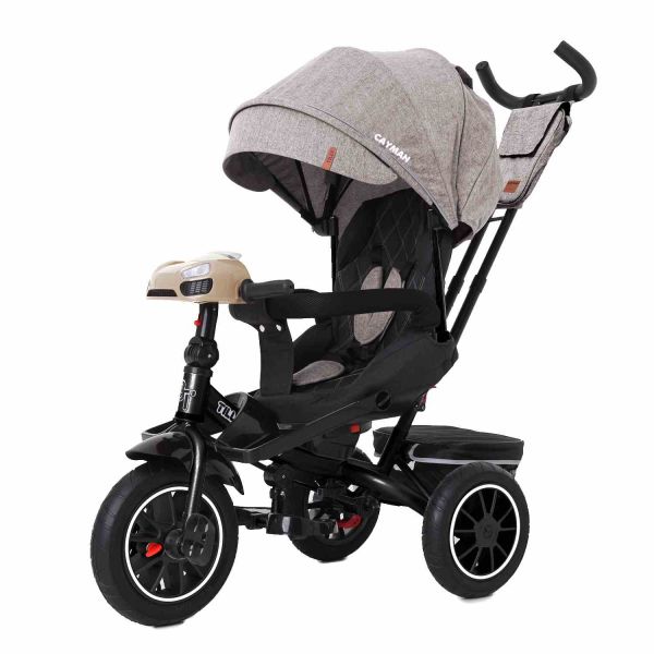 Триколісний велосипед TILLY CAYMAN (T-381/7 Бежевий льон) з пультом та посиленою рамою