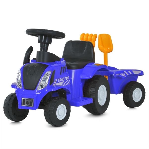 Дитяча каталка-толокар Трактор з причепом Bambi (M 6153B-4) з мотором 25W/6V