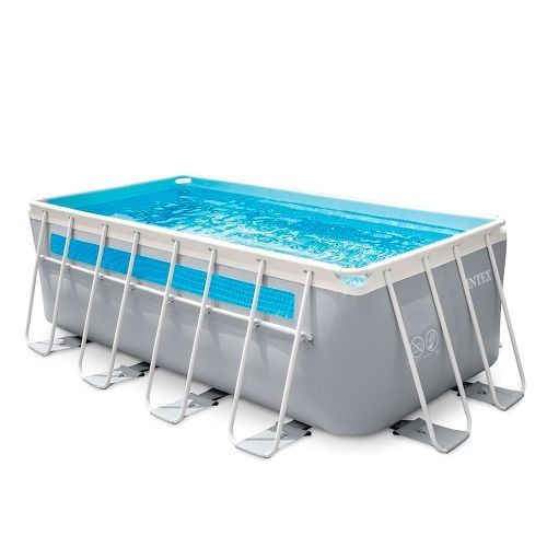 Басейн каркасний Intex (26770) 400х200х122 см, 220-240V, фільтр-насос, драбина, тент, підстилка