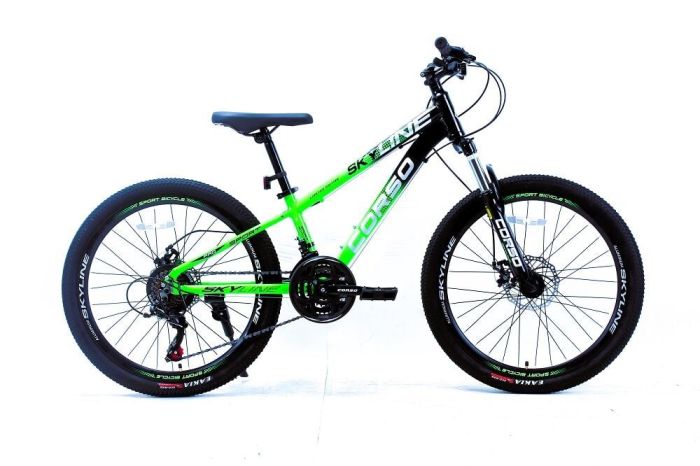 Велосипед Спортивний Corso «SKYLINE» 24 дюймів (SN-24474) рама алюмінієва 11’’, обладнання Shimano 21 швидкість