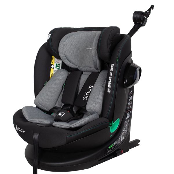 Дитяче Автокрісло CARRELLO Sirius (CRL-8808 Sky Grey) i-Size 40-150см ISOFIX, поворотне