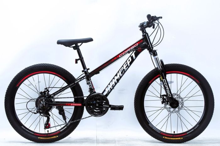 Велосипед Спортивний Corso 24 дюймів «CONCEPT» (CP-24266) рама алюмінієва 11’’, обладнання Shimano, 21 швидкість