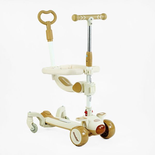 Дитячий триколісний Самокат 5в1 "Skyper" (J-25110) музика, підсвічування платформи