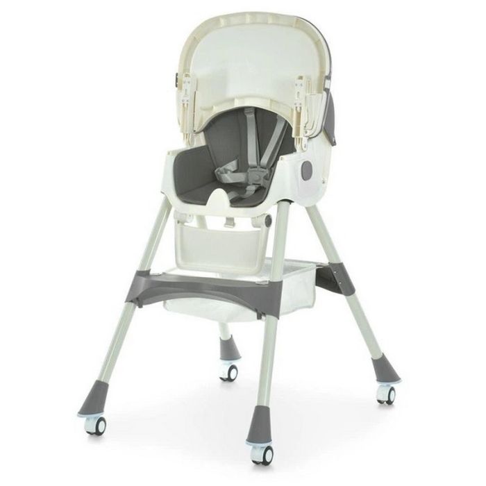Стільчик для годування M 6302 Gray складний, 5-ти точкові ремені