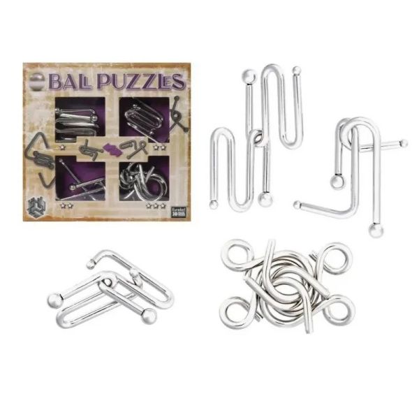 Набір металевих головоломок Ball Puzzless 3D Puzzle 473204, 4 штуки