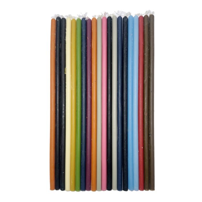 Набір кольорових свічок Mix-20, 0,6 см, 20 см, 20 штук у комплекті
