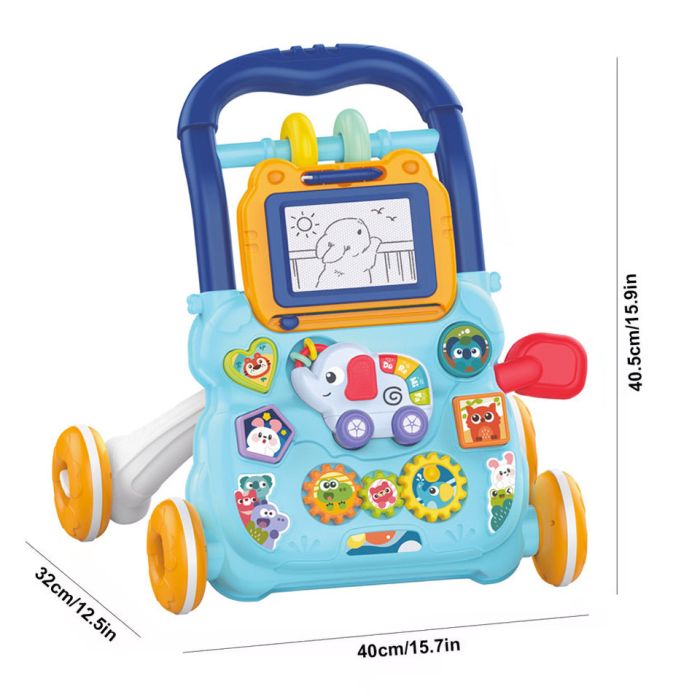 Каталка-ходунки "Крокуй сам!" HB 0041A шестерні, дошка для малювання