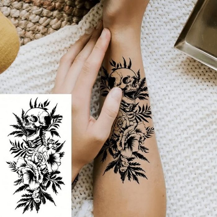 Набір дитячих тимчасових татуювань "Чорні міні №5" black-tattoo-mini-set-5-T