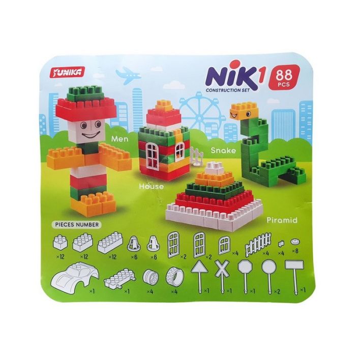 Дитячий конструктор з великими деталями "NIK-1" 71863, 88 деталей