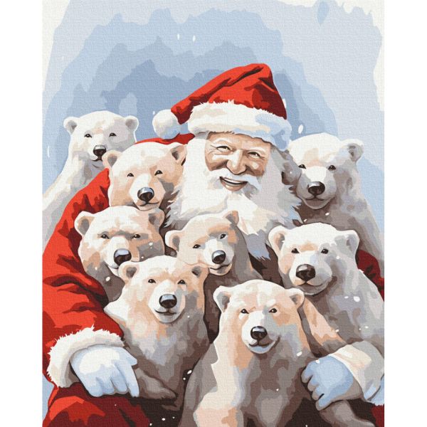 Картина за номерами "Друзі Санти" BS53852, 40х50 см 