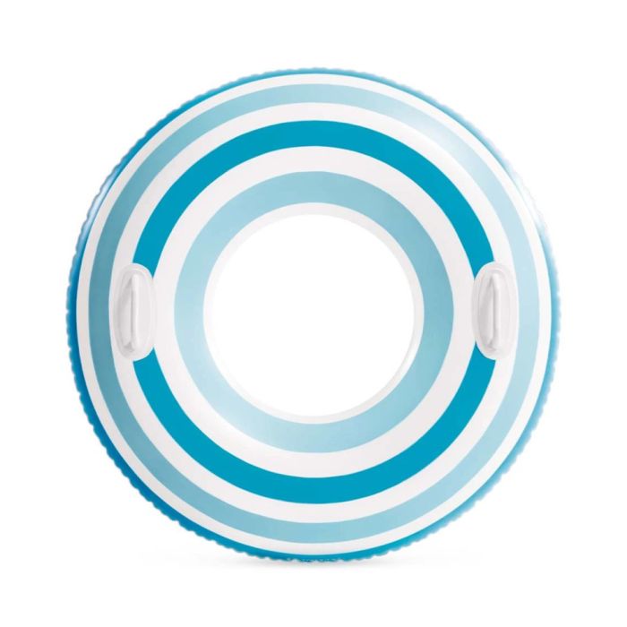Дитяче надувне коло "Смугасті мрії" 59256(Blue-White) з ручками, 91 см