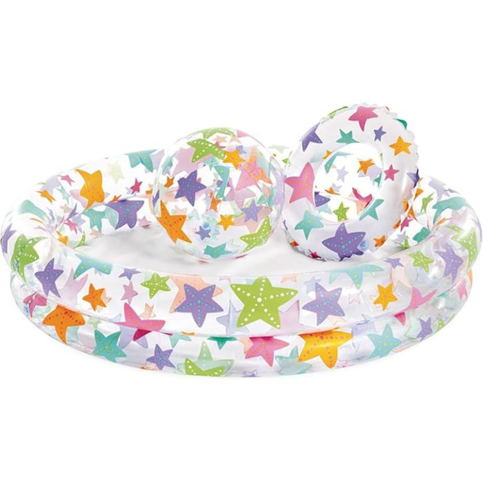 Дитячий набір Басейн надувний, коло та м'яч 59460-3, 122-25 см, 156 л