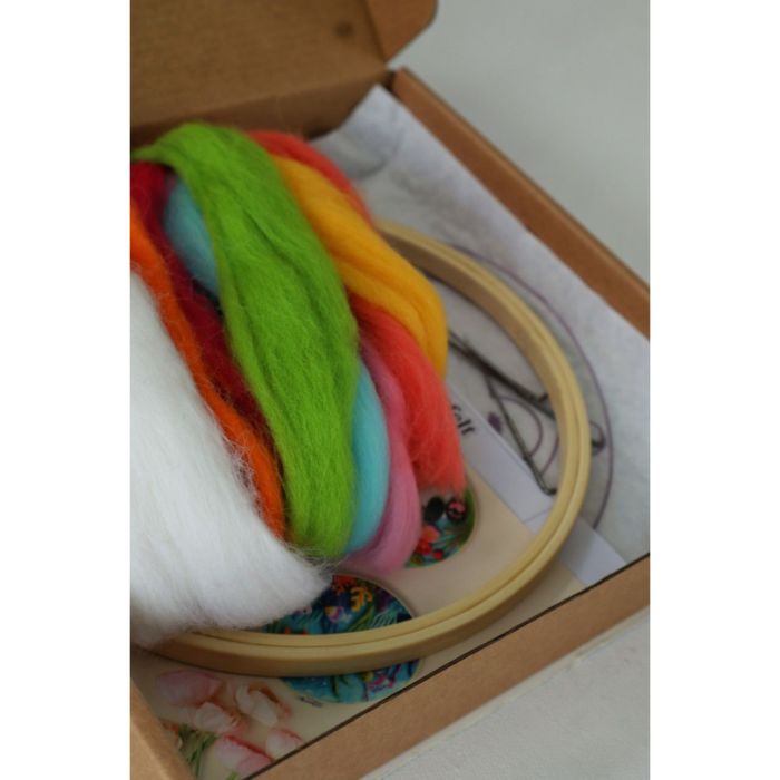 Набір для валяння картини із вовни “Прованський ранок” EFL002 діаметр 20 см