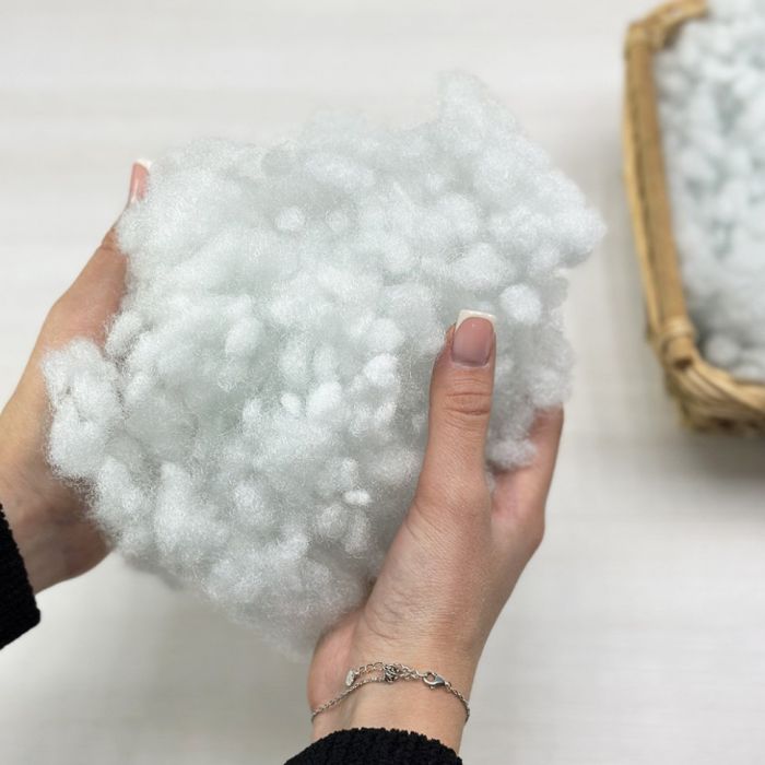 Наповнювач холлофайбер CY07_1334_11151 для іграшок та подушок, M, 1 кг, білий