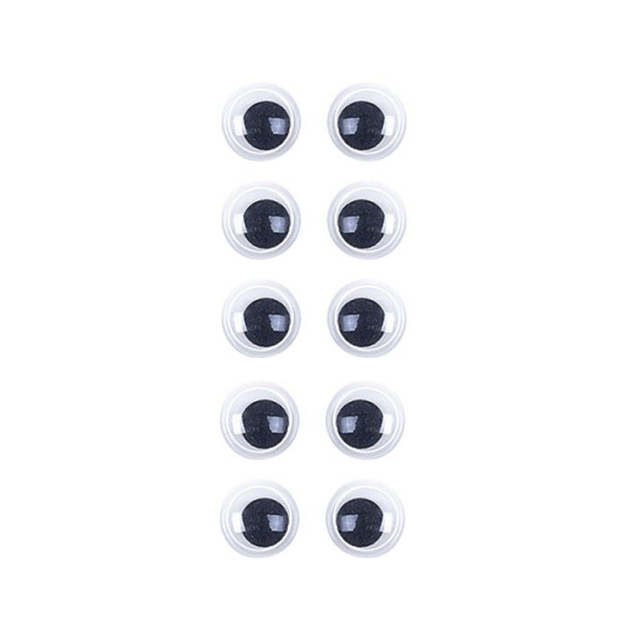 Пластикові очі для іграшок PE-008, 8 мм, 10 штук в упаковці