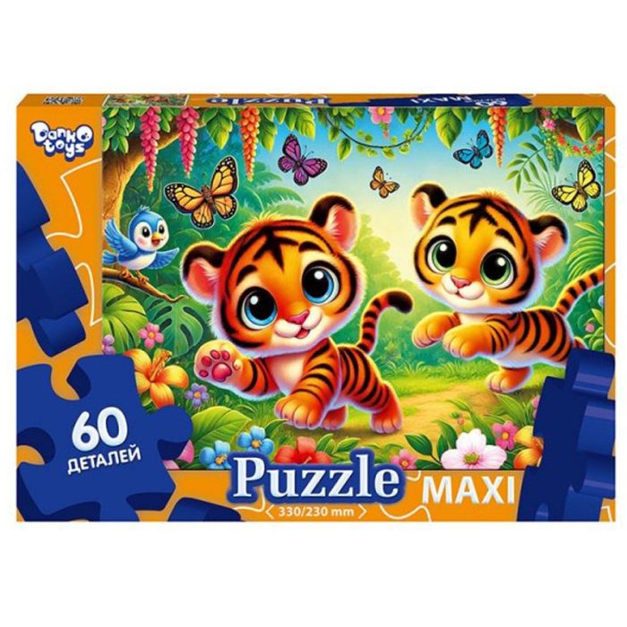 Пазл класичний "Тигри" Mx60-11-11, 60 елементів