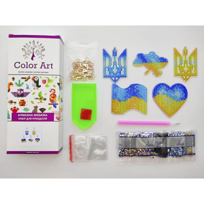 Набір брелків алмазна викладка "Щенячий патруль" BR46, 6 шт