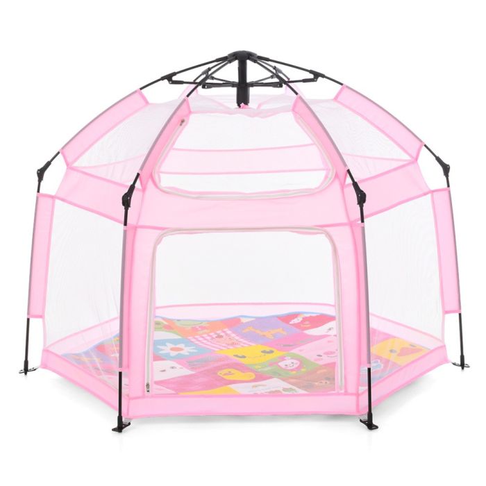 Дитячий манеж MR 1512 Powder Pink 146×127×110 см