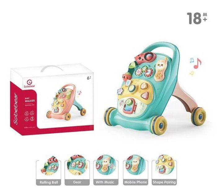 Музична каталка (YL 1055-1) БЛАКИТНА