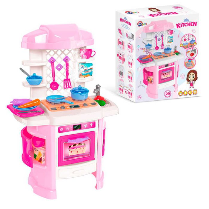 Кухня 6696 (3) підсвічування, звук, пар, 29 аксесуарів, "Technok Toys", в коробке