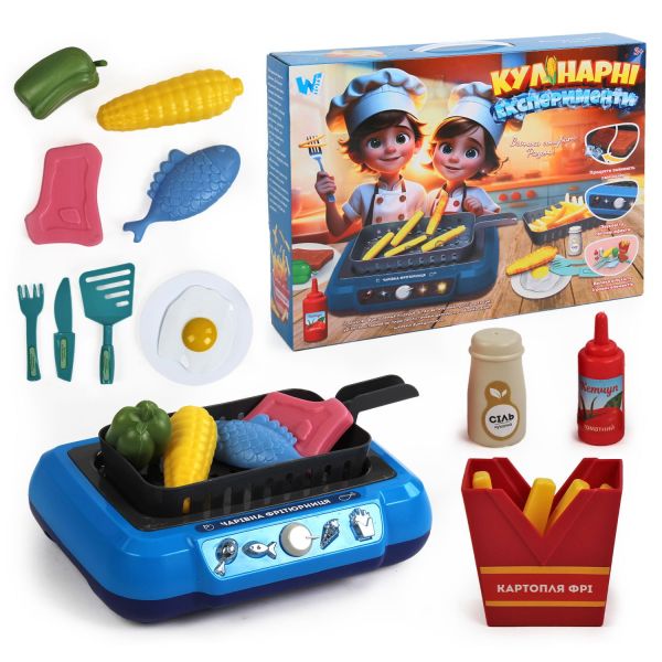 Кулінарні експерименти 41446 (18) "WToys", підсвічування, звукові ефекти, 13 аксесуарів, продукти змінюють колір, кухонне начиння, в коробці