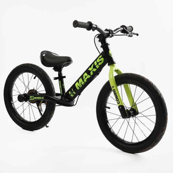 Дитячий Велобіг "CORSO MAXIS" 16 дюймів (MX-71065) сталева рама, ручне заднє гальмо, підніжка, дзвінок